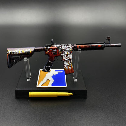 CS2 Game Skin M4A4 Hellfire Mini Metal Game Replica For Collection