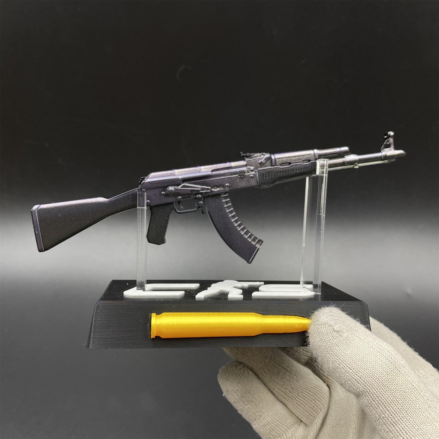 CS2 Game Peripheral - Tiny Gun AK47 Slate Metal Replica Game Prop Collectible