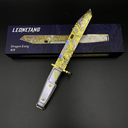 IRL Delta Force Dragon Fang Tactical Dagger Metal Replica - Soaring Dragon Collectible