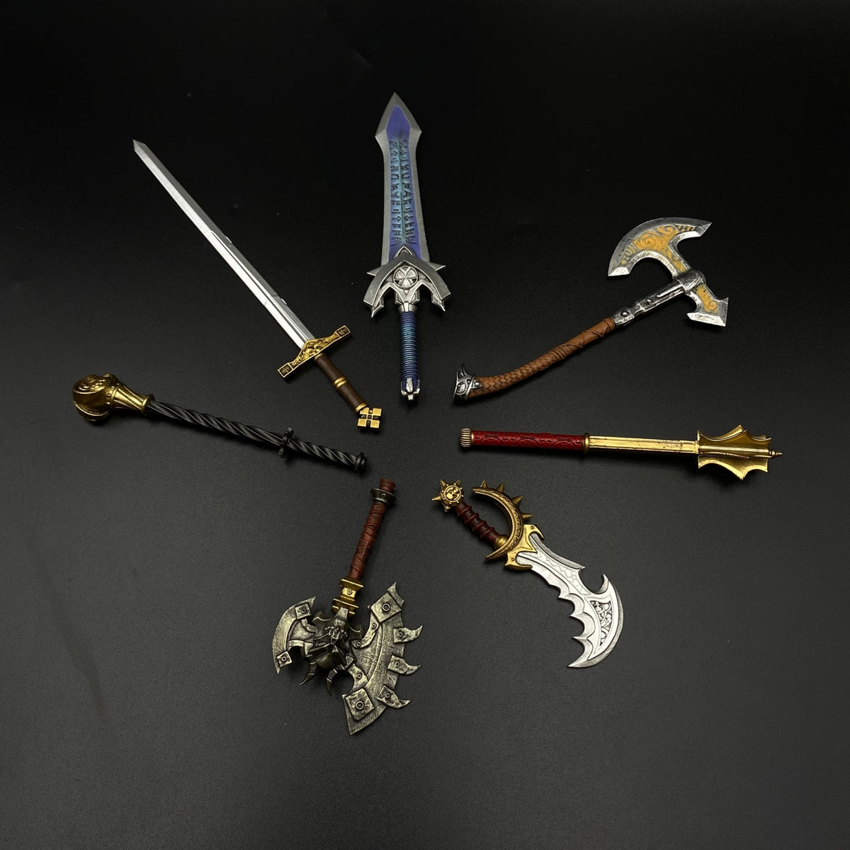WoW Mini Alloy Weapon Set | Warcraft Fantasy Game Replica Collection