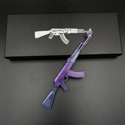 Hot Game CS2 Tiny Gun AK47 Midnight Laminate Metal Replica Game Prop Collectible