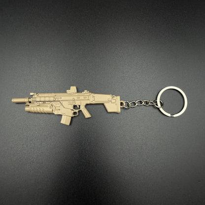 Mini Metal Gun Props Keychain - Gaming Weapon Backpack Pendant