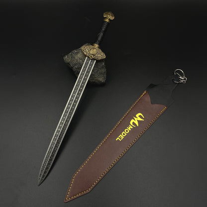 Game for Peace Star Shatter Sword Alloy Replica Battle Royale Game Weapon Prop with Leather Sheath