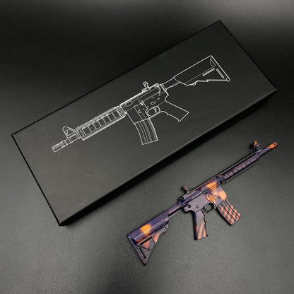 Hot Game CS Skin M4A4 Radiation Hazard Mini Metal Replica For Collectible