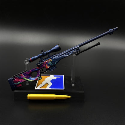 Hot Game CS2 Tiny Gun Hyper Beast AWP Metal Replica Game Prop Collectible