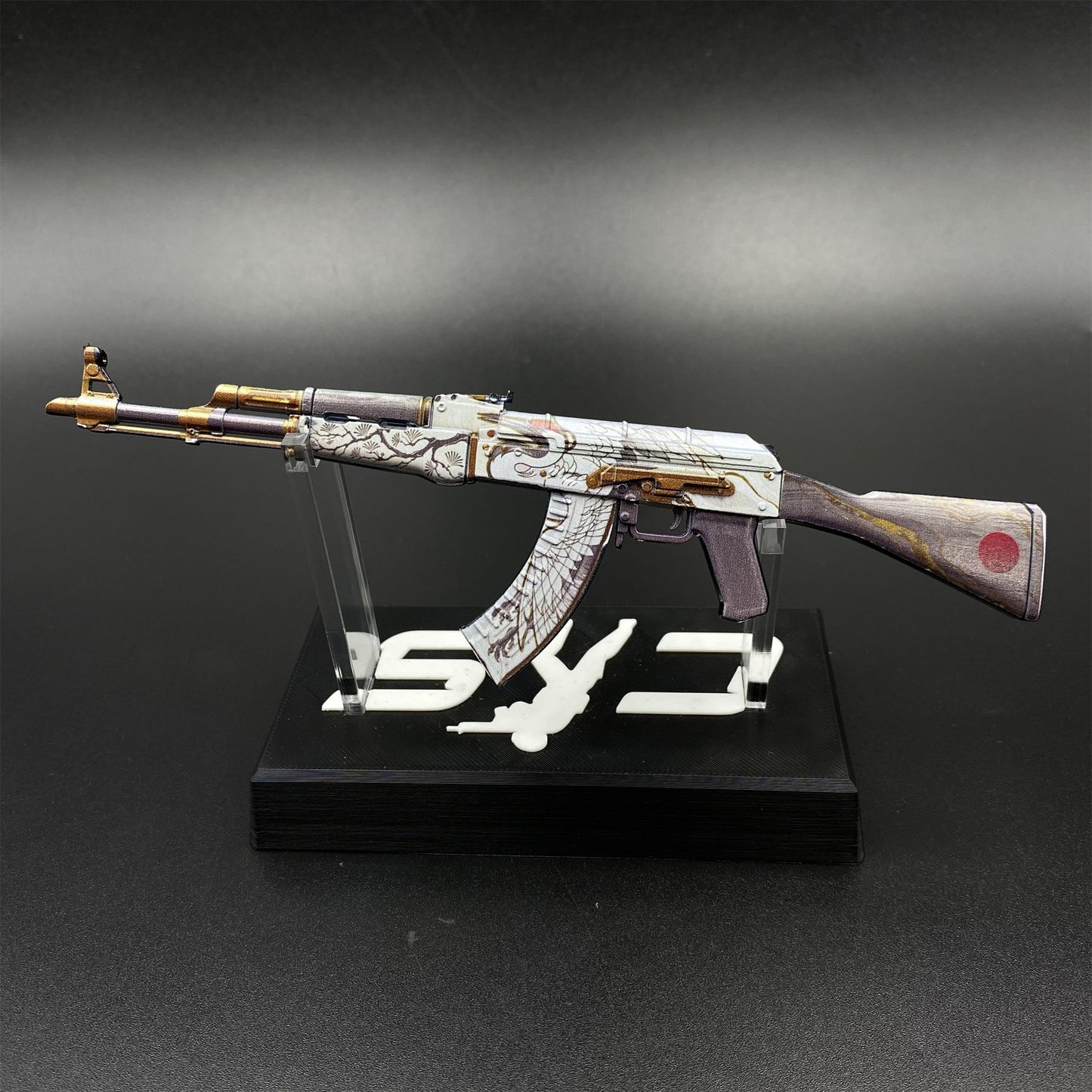 CS2 Game Peripheral - Tiny Gun AK47 Crane Fligh Metal Replica Game Prop Collectible