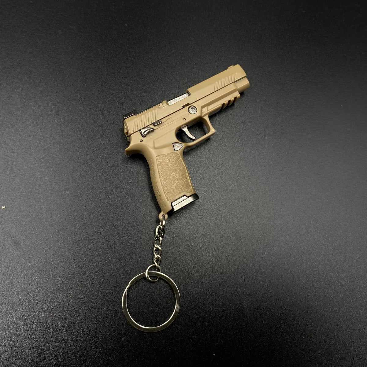 SIG M17 Mini Pistol Model Keychain with Storage Tin Box