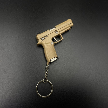 SIG M17 Mini Pistol Model Keychain with Storage Tin Box