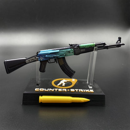 Metal AK47 Ice Coaled Miniature CSGO Fan Art For Collection