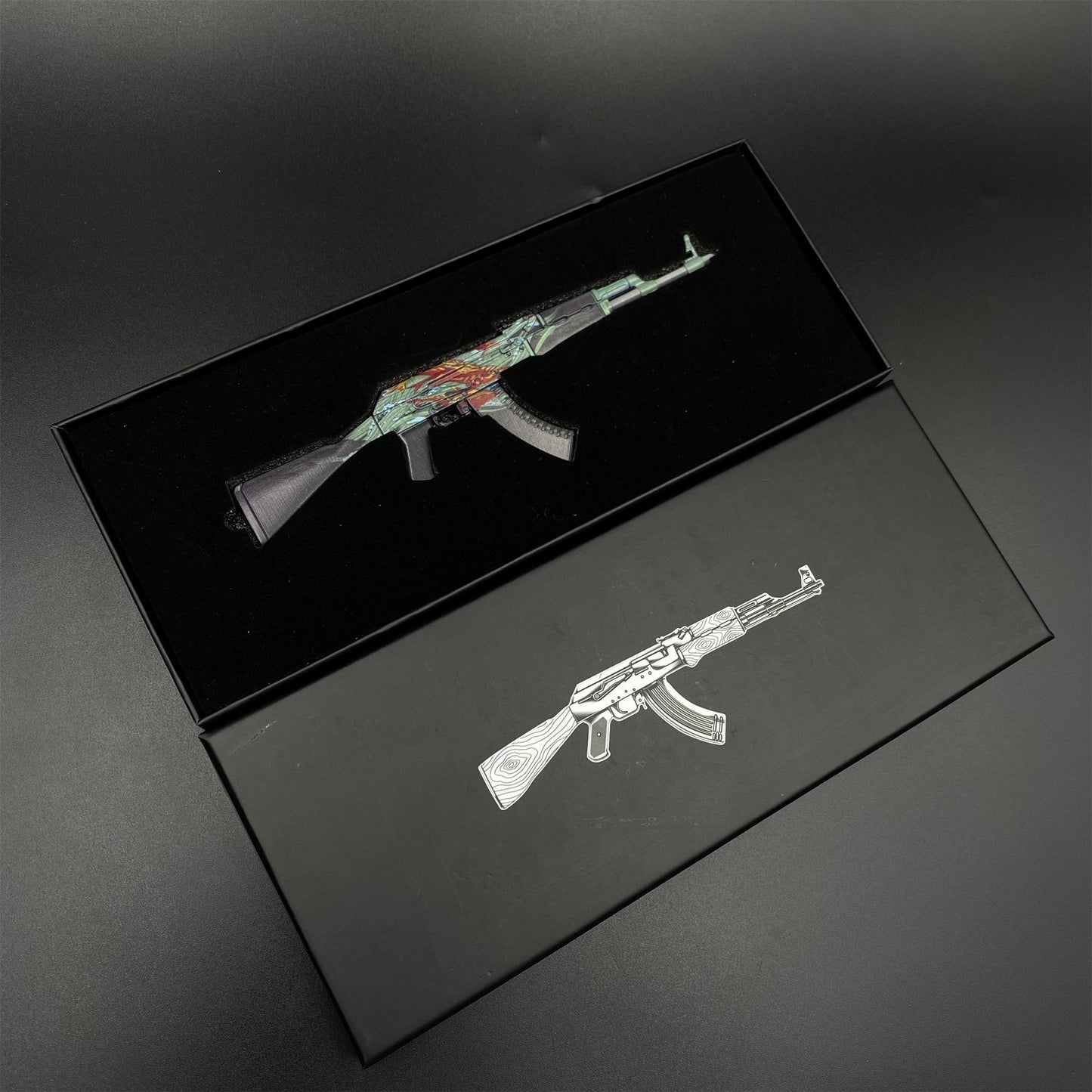 CS2 Game Peripheral - Tiny Gun AK47 Aquamarine Revenge Metal Replica Game Prop Collectible