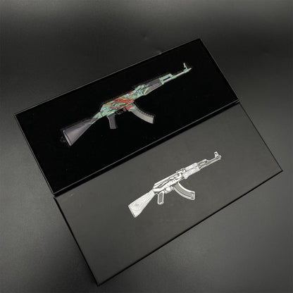 CS2 Game Peripheral - Tiny Gun AK47 Aquamarine Revenge Metal Replica Game Prop Collectible
