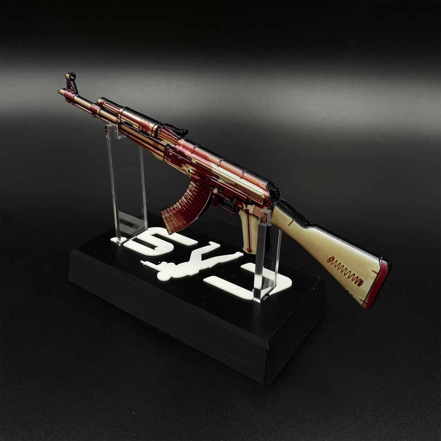Hot Game CS2 AK47 X-Ray Skin Mini Metal Replica Game Prop Collectible