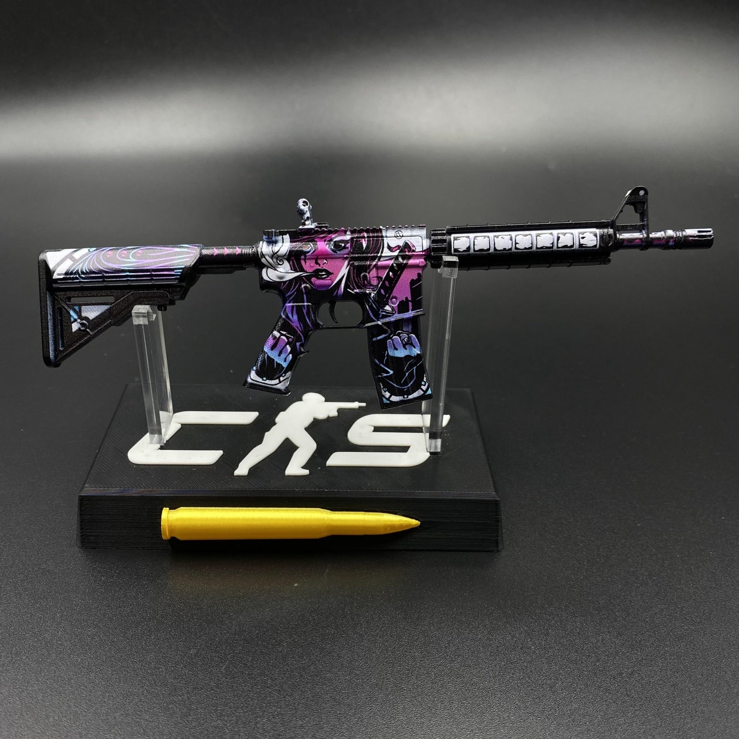 CS Game Skin M4A4 Neo‑Noir Mini Metal Game Replica For Collection
