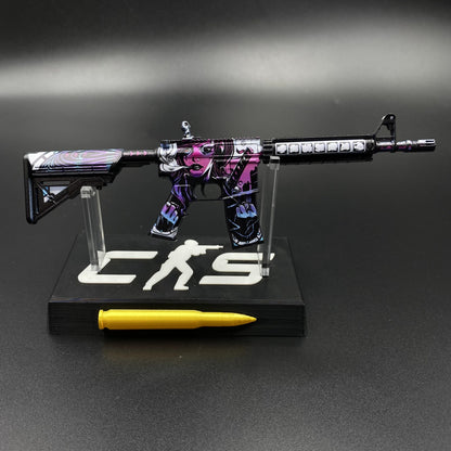CS Game Skin M4A4 Neo‑Noir Mini Metal Game Replica For Collection