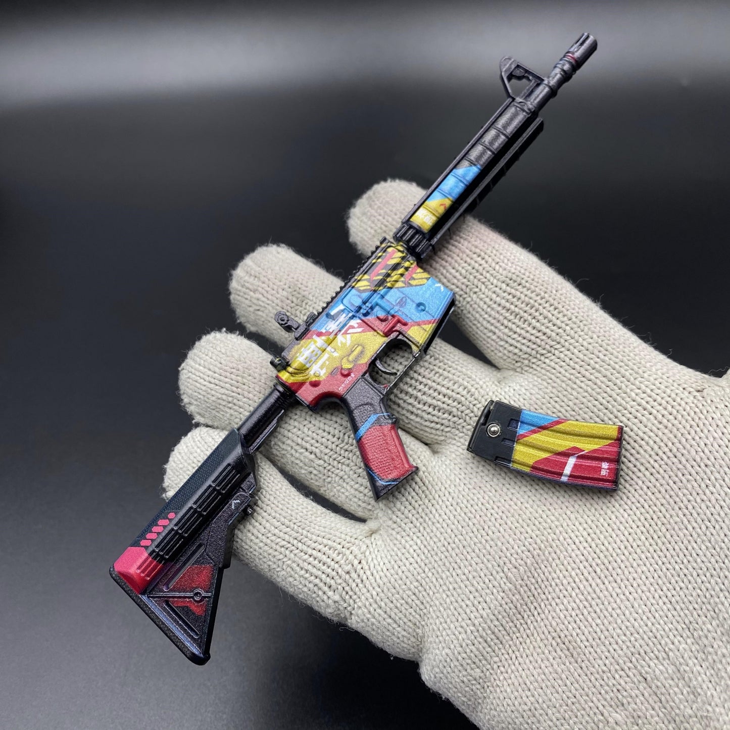 CS Game Skin M4A4 Cyber Mini Metal Game Replica For Collection