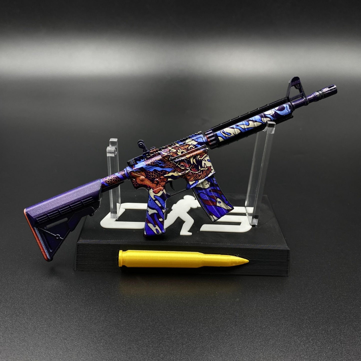 CS Game Skin M4A4 Dragon King Mini Metal Game Replica For Collection