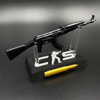 CS2 Game Peripheral - Tiny Gun AK47 Slate Metal Replica Game Prop Collectible