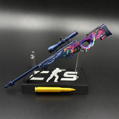 Hot Game CS2 Tiny Gun Hyper Beast AWP Metal Replica Game Prop Collectible