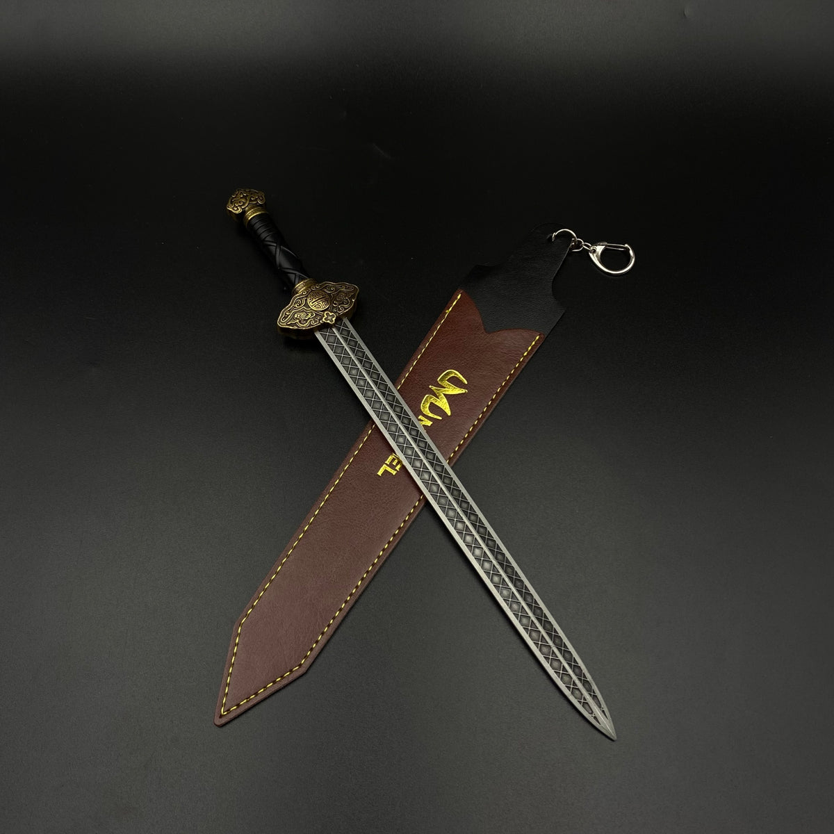 Game for Peace Star Shatter Sword Alloy Replica Battle Royale Game Weapon Prop with Leather Sheath