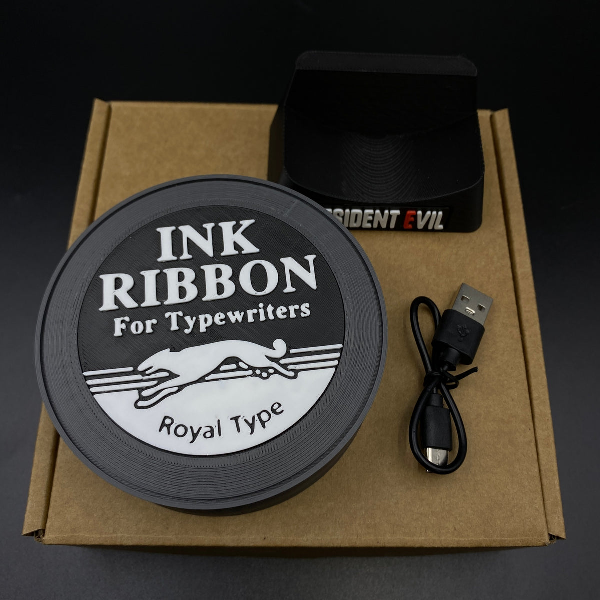 3D Printed Ink Ribbon Bluetooth Speaker Horror Game Themed Desktop Decor Gift
