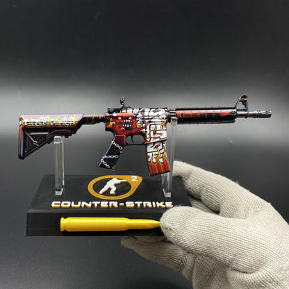 CS2 Game Skin M4A4 Hellfire Mini Metal Game Replica For Collection