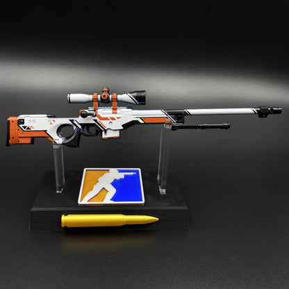 Tiny CSGO Asiimov AWP  Metal Miniature For Display