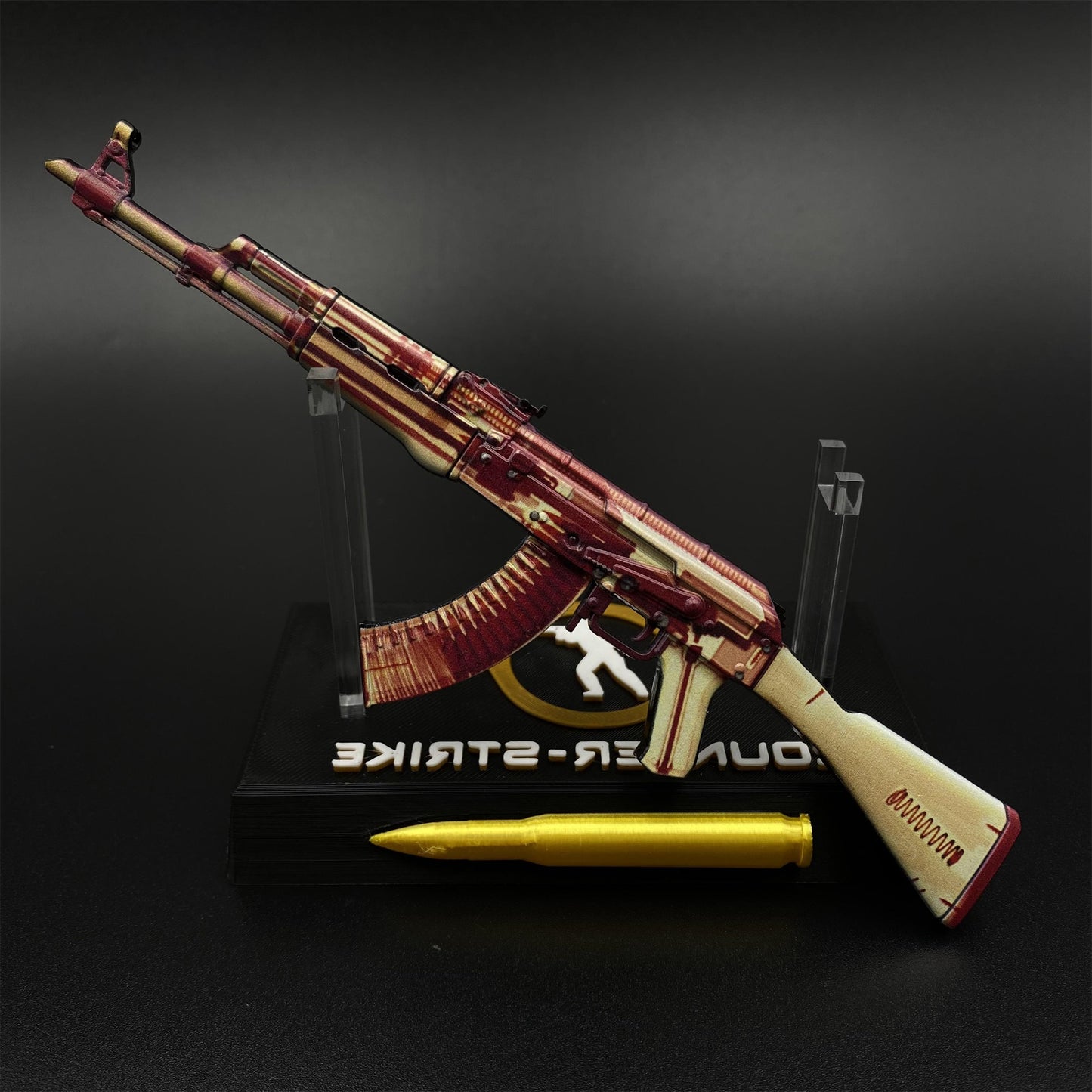 Hot Game CS2 AK47 X-Ray Skin Mini Metal Replica Game Prop Collectible