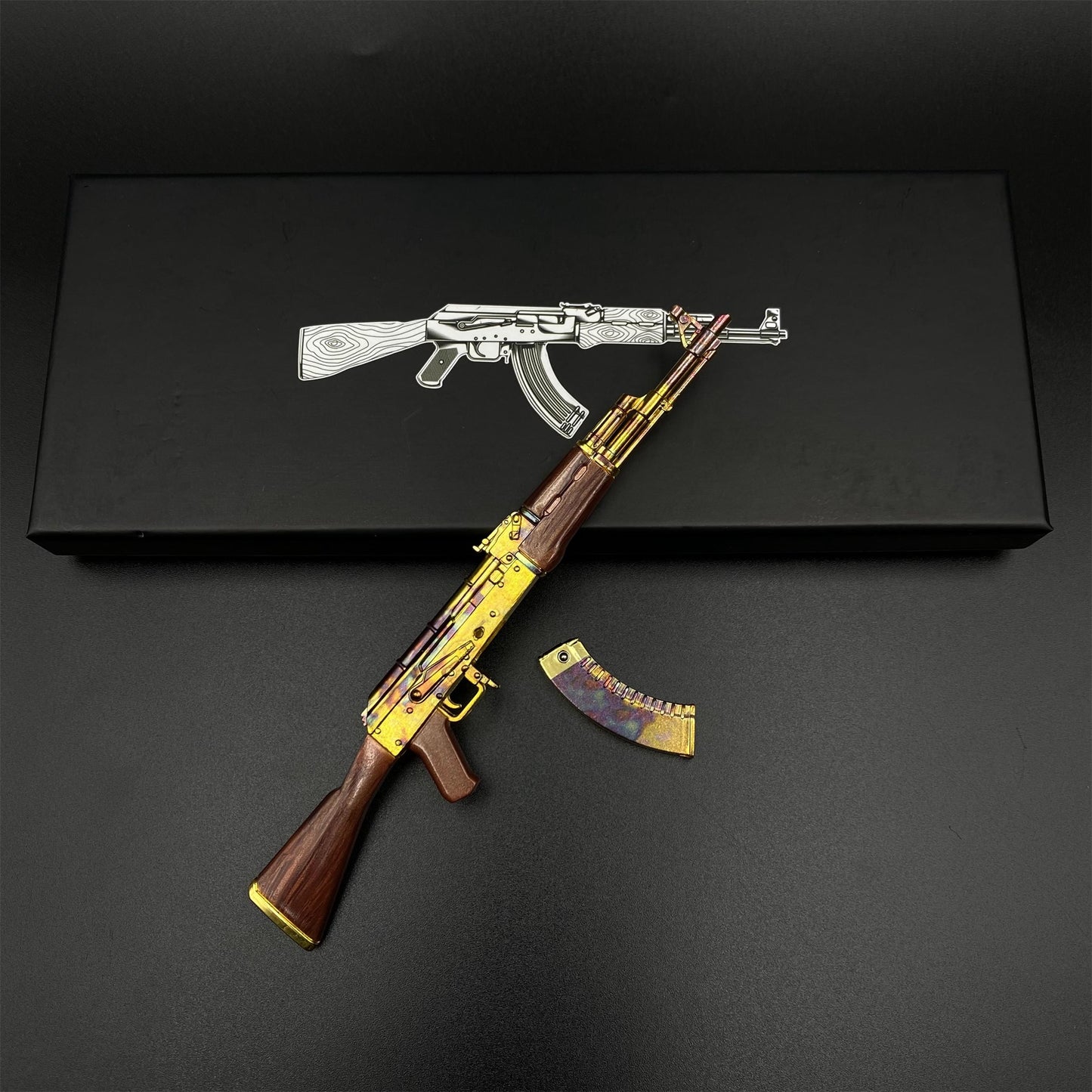 Hot Game CSGO AK‑47 Case Hardened Mini Metal Replica