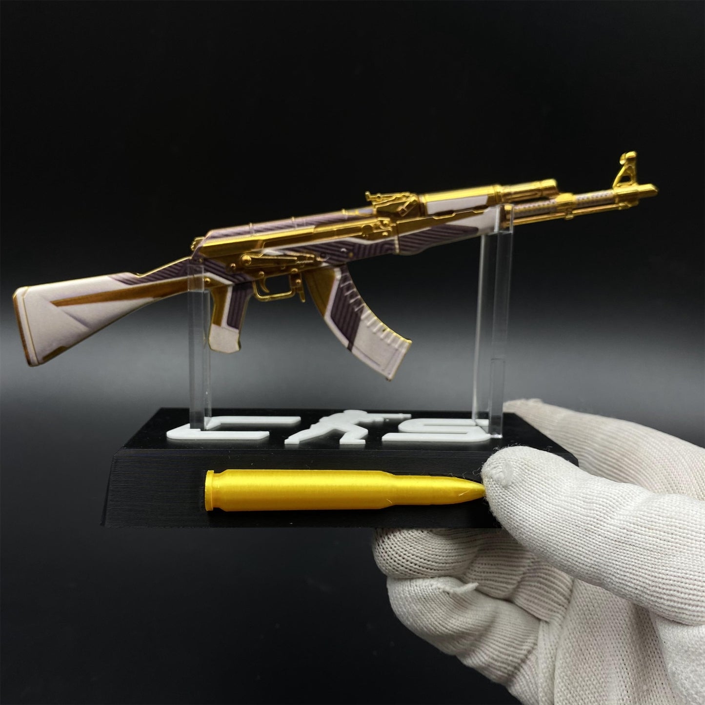 Hot Game CS2 AK47 The Oligarch Skin Mini Metal Replica Game Prop Collectible