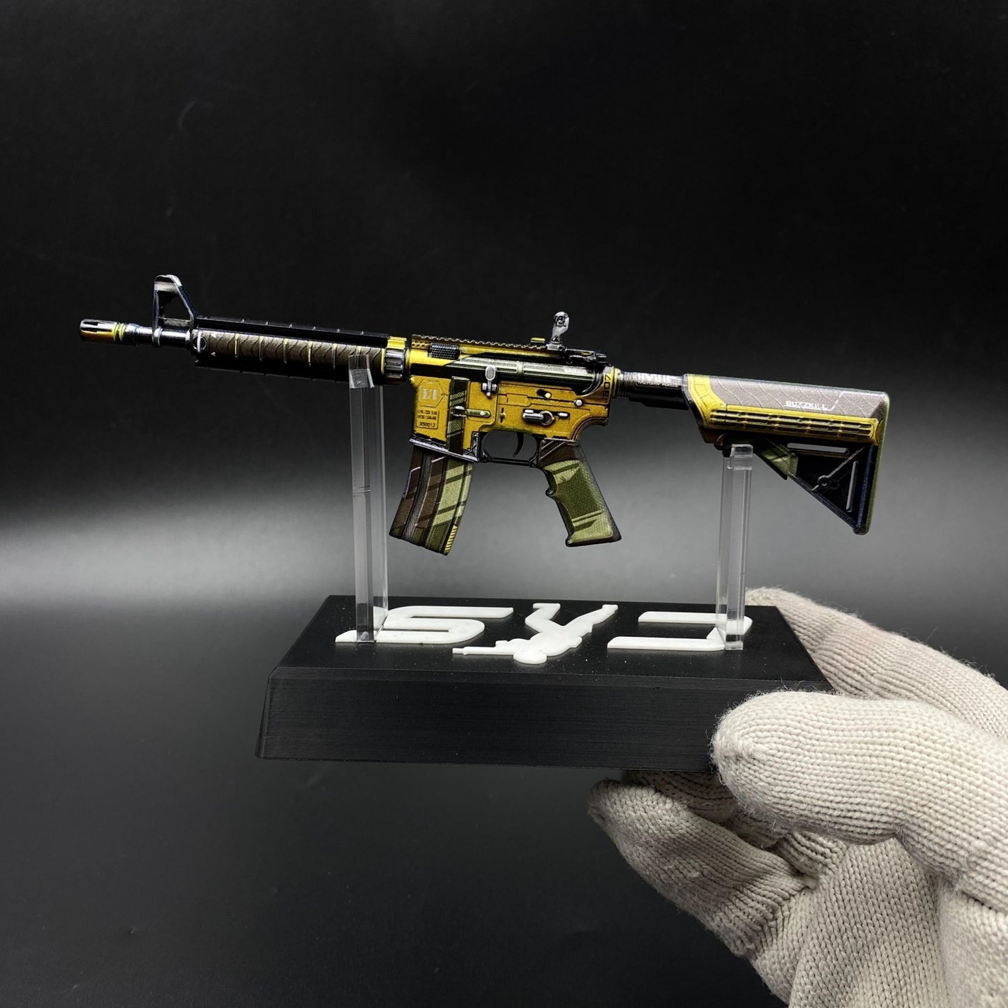 CS2 Mini M4A4 Buzz Kill Metal Skin Replica For Collectible