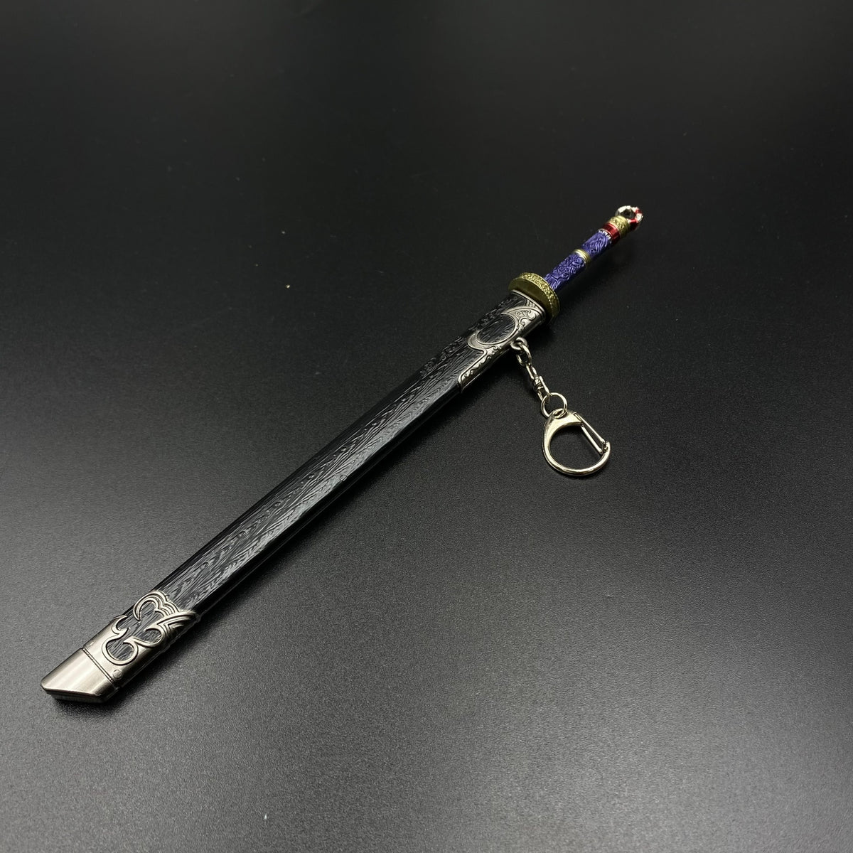 Cang Yu Tu Meng Chuan Demon Slayer Sword Alloy Replica Chinese Fantasy Anime Weapon Replica with Scabbard Non-sharp Desktop Collectible Ornament Gift