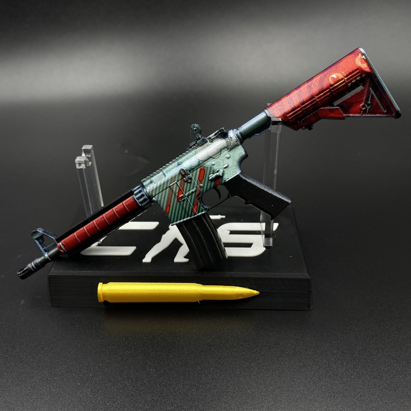 M4A4 Bullet Rain Mini Metal Gun CS2 Game Replica For Collectible