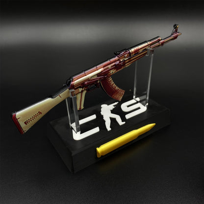 Hot Game CS2 AK47 X-Ray Skin Mini Metal Replica Game Prop Collectible