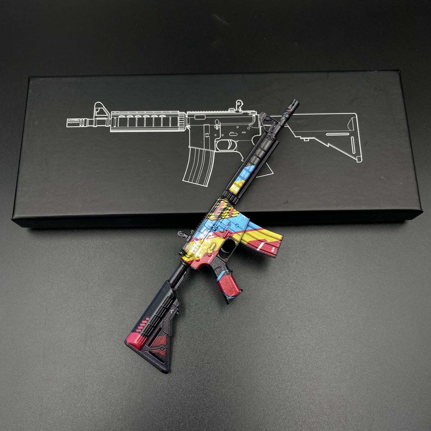 CS Game Skin M4A4 Cyber Mini Metal Game Replica For Collection