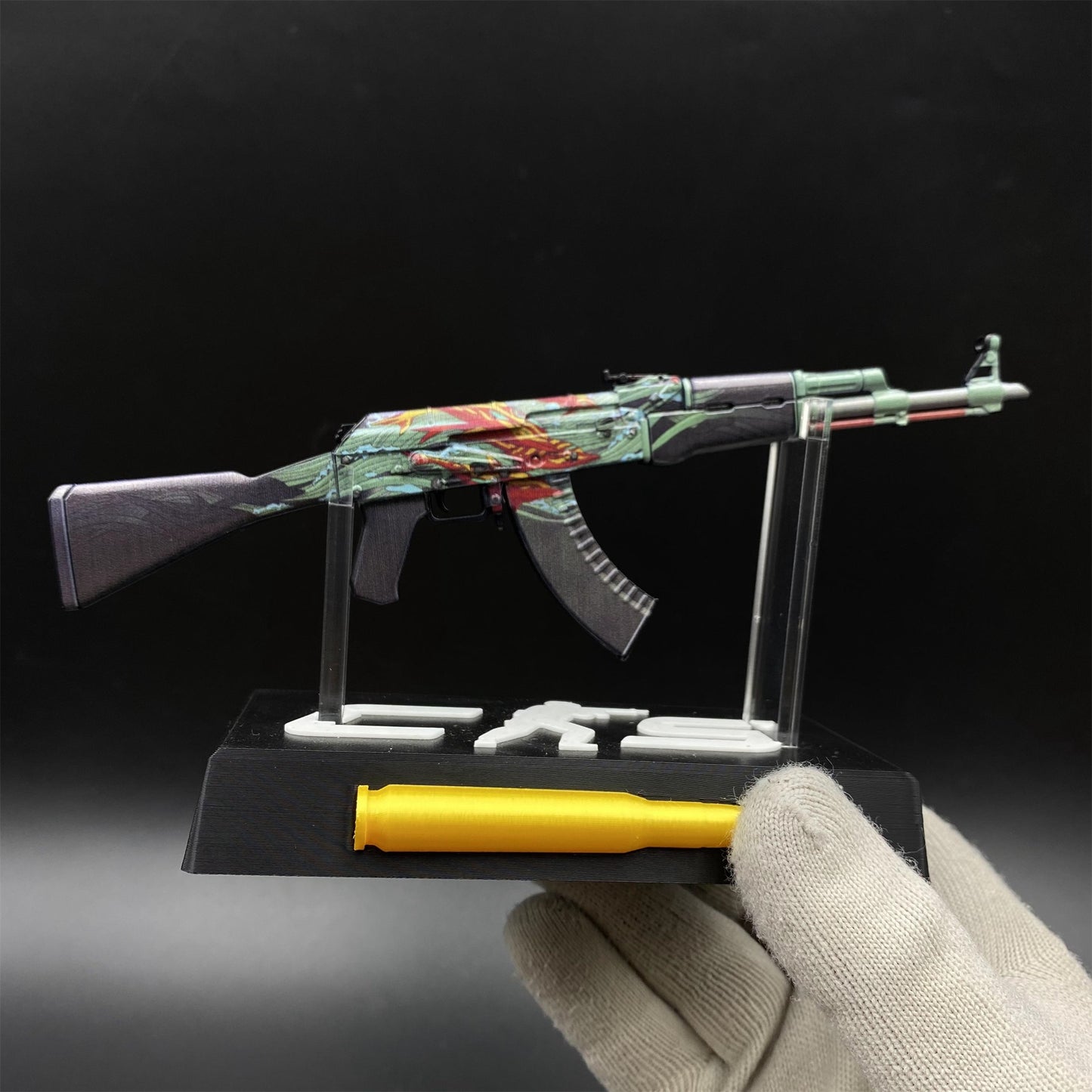 CS2 Game Peripheral - Tiny Gun AK47 Aquamarine Revenge Metal Replica Game Prop Collectible