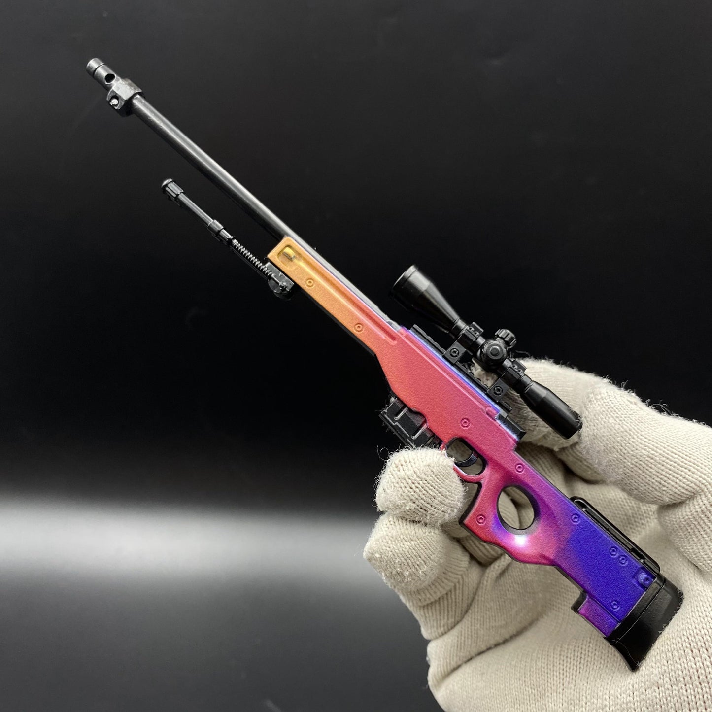 Hot Game CS2 Tiny Gun Fade AWP Metal Replica Game Prop Collectible
