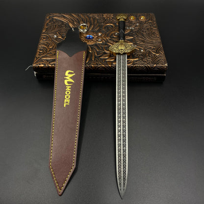 Game for Peace Star Shatter Sword Alloy Replica Battle Royale Game Weapon Prop with Leather Sheath