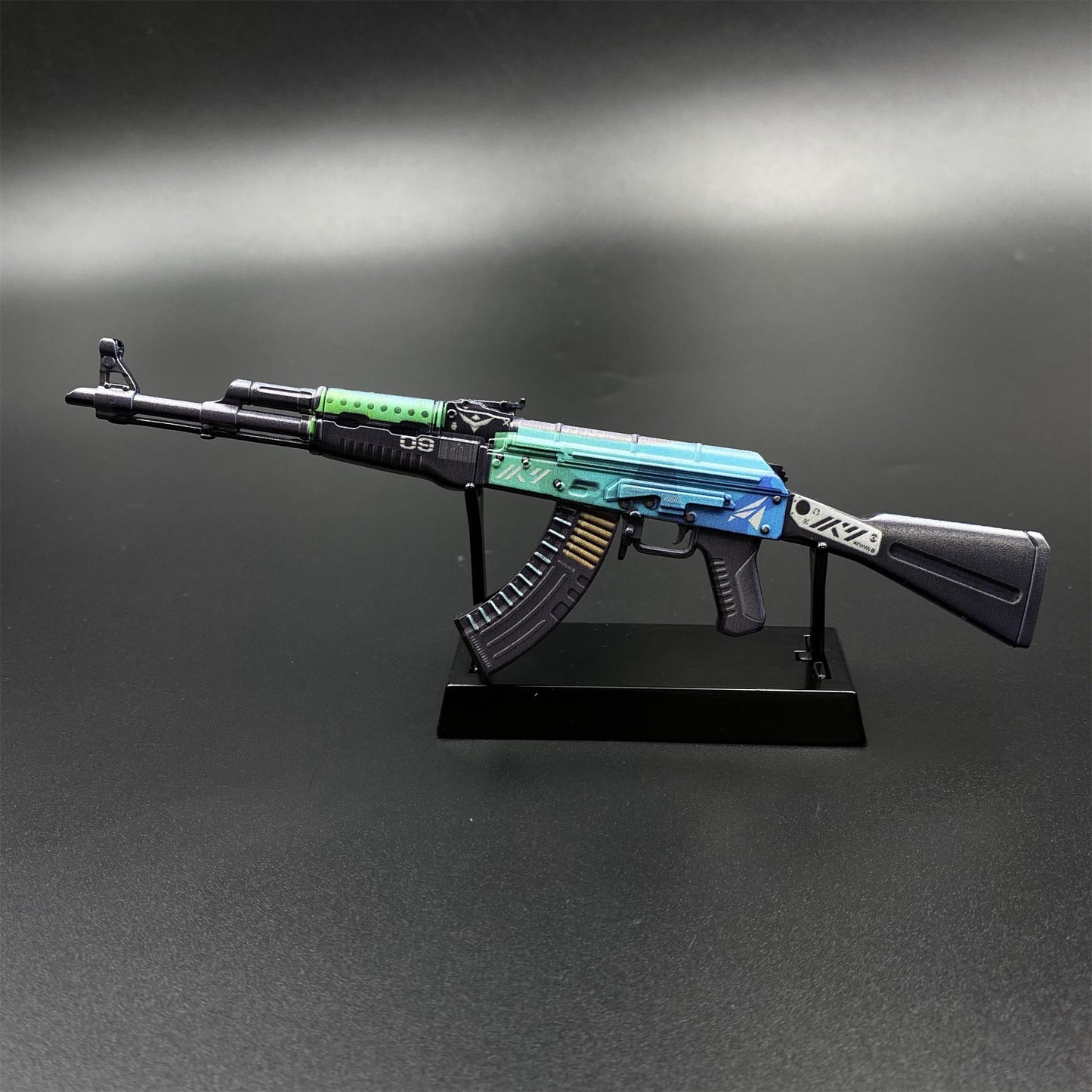 Metal AK47 Ice Coaled Miniature CSGO Fan Art For Collection