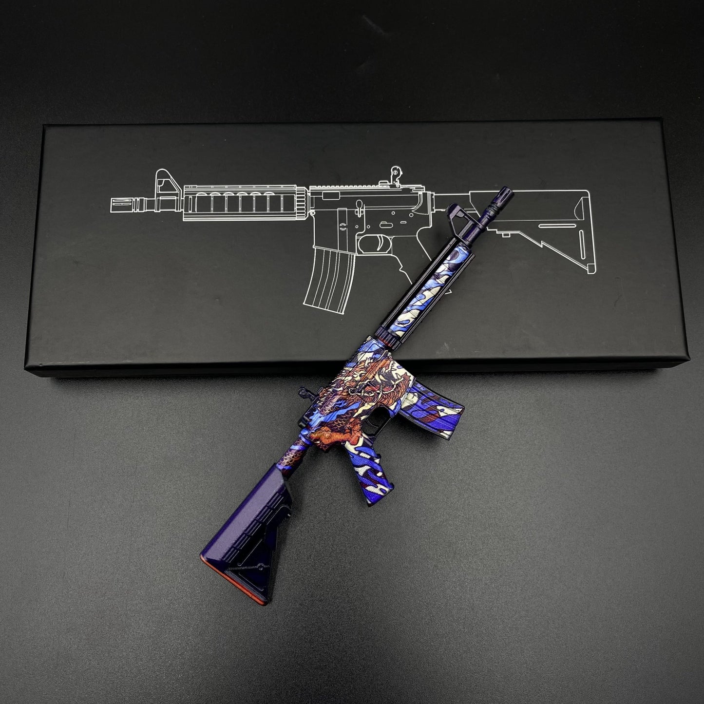 CS Game Skin M4A4 Dragon King Mini Metal Game Replica For Collection