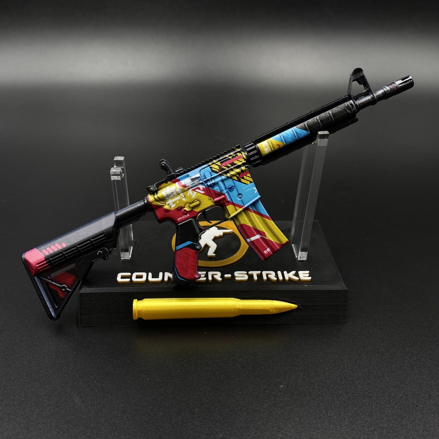 CS Game Skin M4A4 Cyber Mini Metal Game Replica For Collection