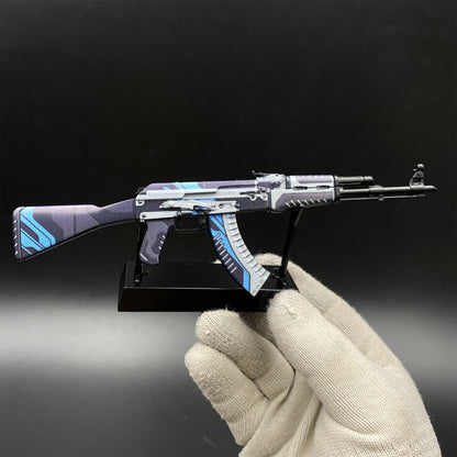 Hot Game CS2 AK-47 Vulcan Skin Tiny Gun Metal Replica Game Prop Collectible