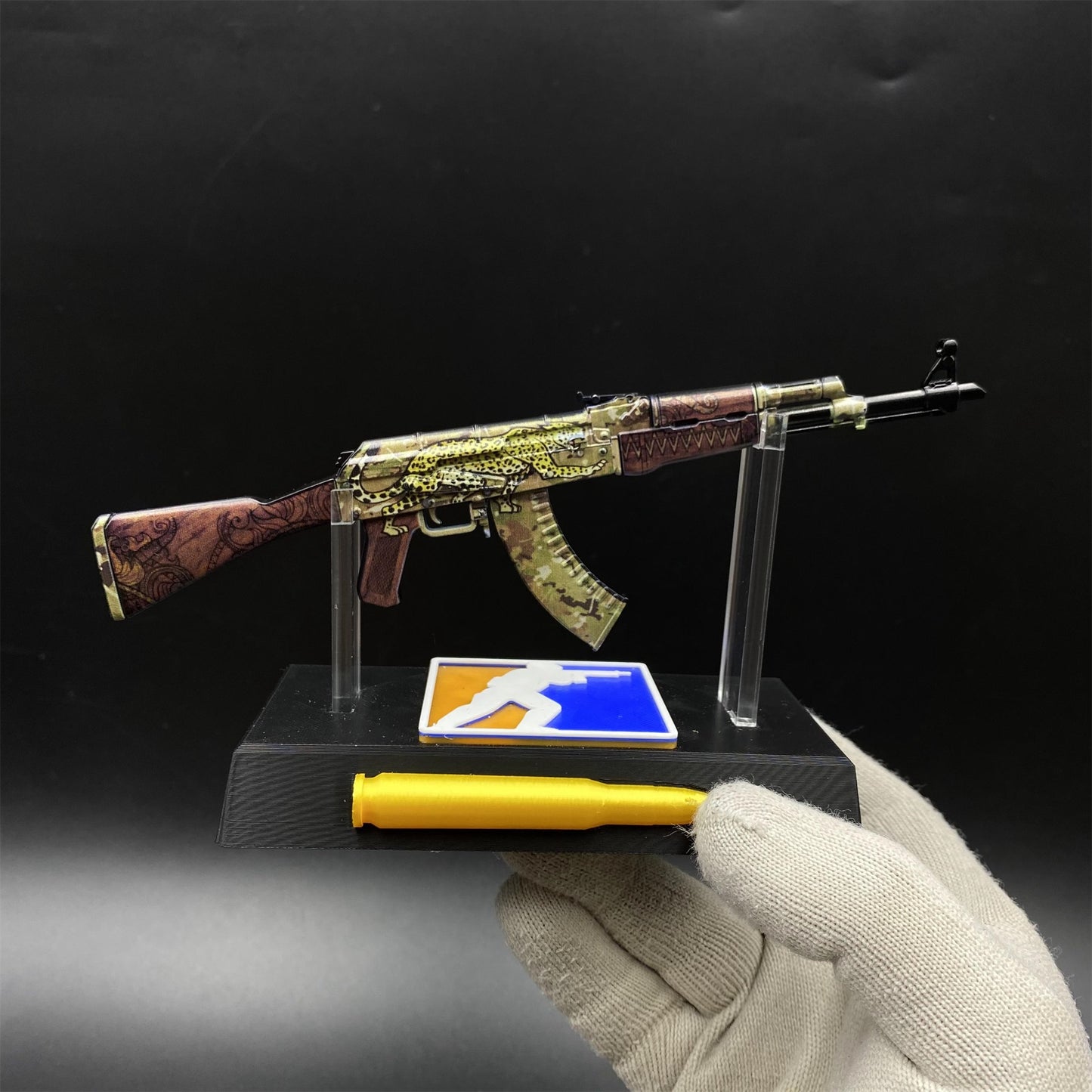 CS2 Game Peripheral - Tiny Gun AK47 Panthera Onca Metal Replica Game Prop Collectible