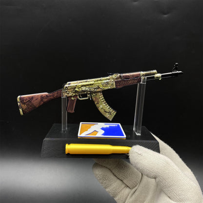 CS2 Game Peripheral - Tiny Gun AK47 Panthera Onca Metal Replica Game Prop Collectible