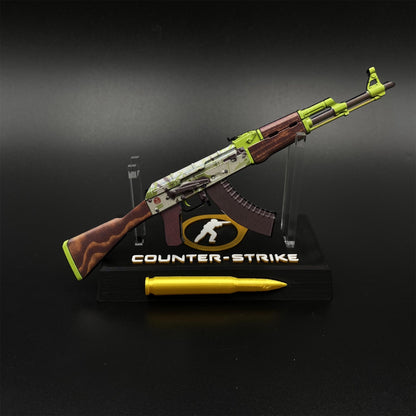 Hot Game CS2 AK‑47 Hydroponic Skin Camouflage Mini Metal Replica
