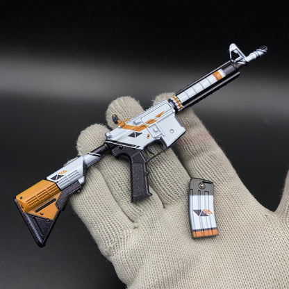 CS Game Skin M4A4 Asiimov Mini Metal Game Replica For Collection