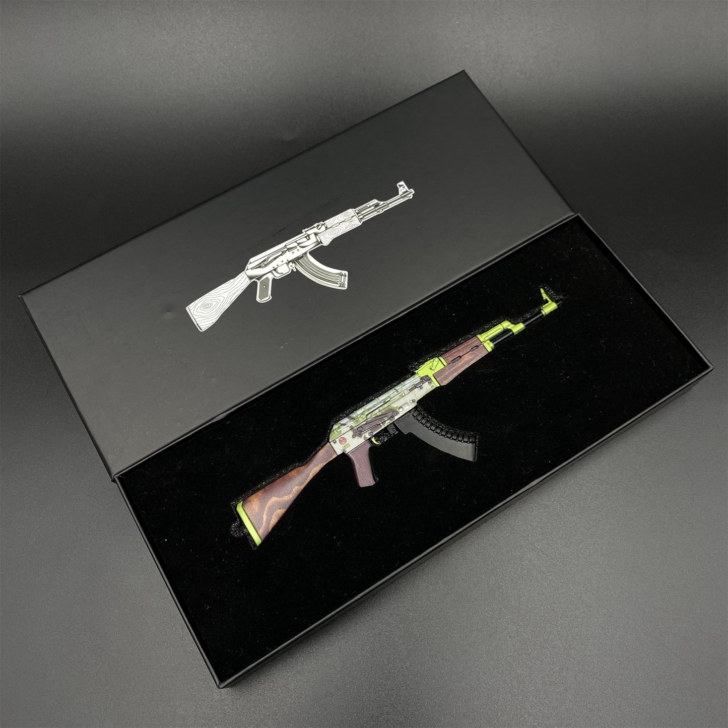 Hot Game CS2 AK‑47 Hydroponic Skin Camouflage Mini Metal Replica