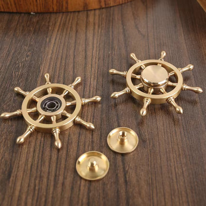 Brass Rotating Rudder Toy Fingertip Spinner