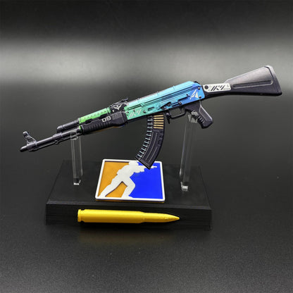 Metal AK47 Ice Coaled Miniature CSGO Fan Art For Collection