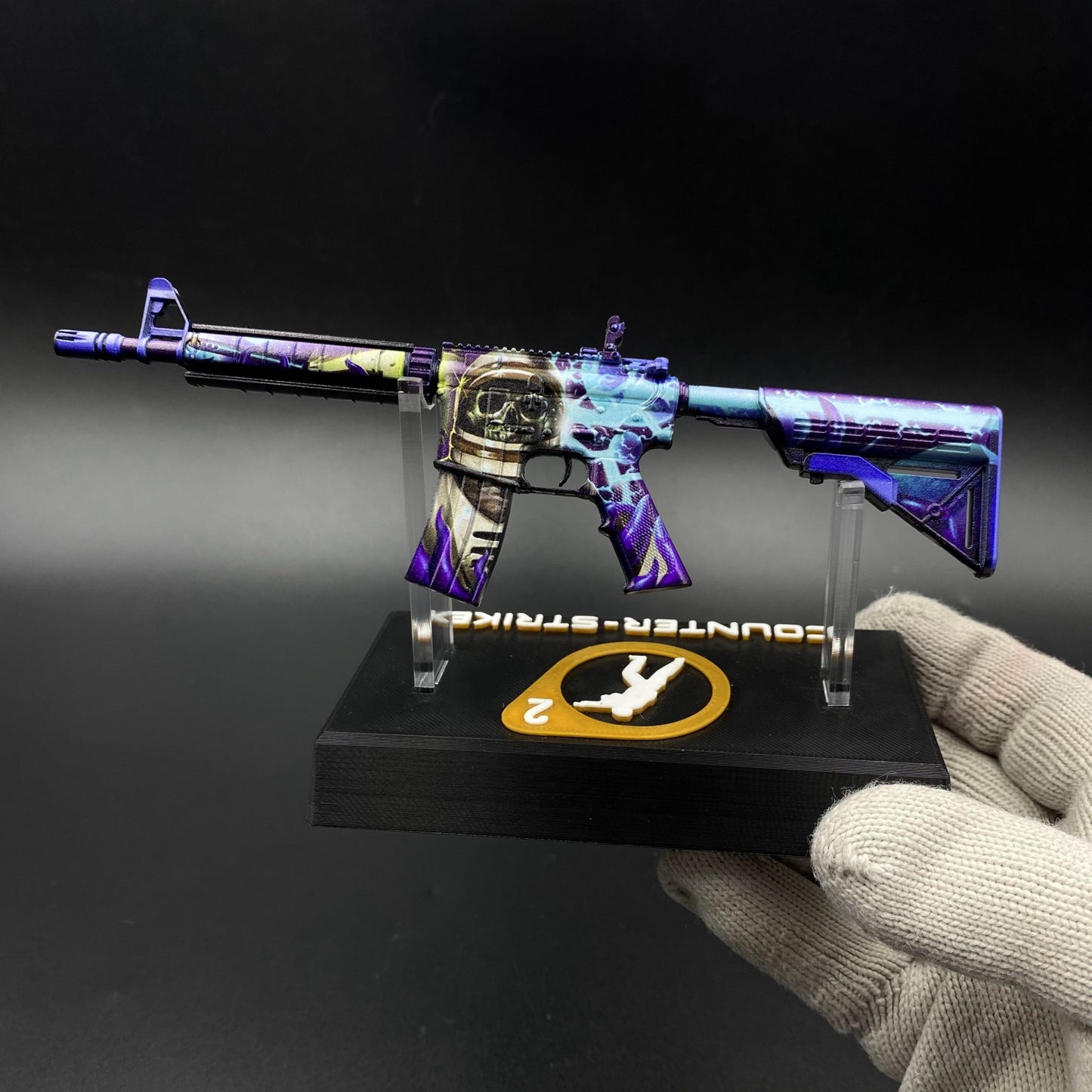 CS Skin M4A4 Desolate Space Mini Metal Replica For Collectible