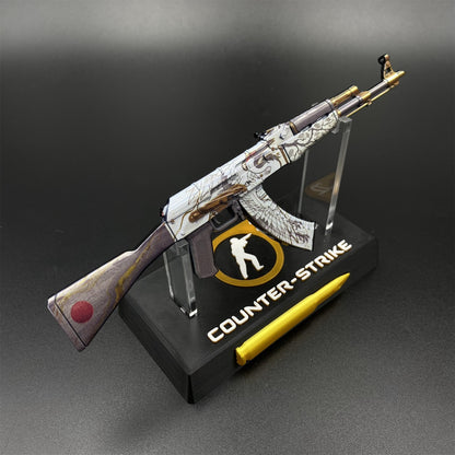 CS2 Game Peripheral - Tiny Gun AK47 Crane Fligh Metal Replica Game Prop Collectible